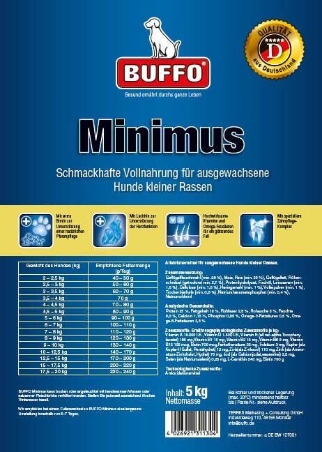 BUFFO Hunde-Trockenfutter Minimus